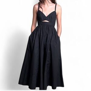 Banana Republic Isa Cotton Dress in Black - Size 10